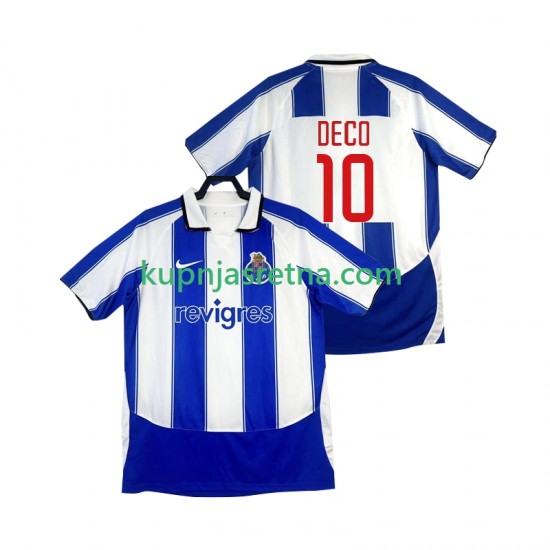 Muškarci Domaći Home Dresova FC Porto DECO 10 Retro 2003 2004 Kratkih Rukava