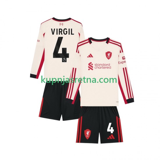 Dječja Gostujući Away Dresova Liverpool Virgil van Dijk 4 2025-2026 Dugim Rukavima