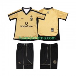 Dječja Treći Manchester United Anniversary Football Shirt 2001 2002 Kratkih Rukava