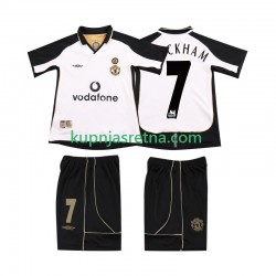 Dječja Gostujući Away Manchester United BECKHAM 7 Anniversary Football Shirt 2001 2002 Kratkih Rukava