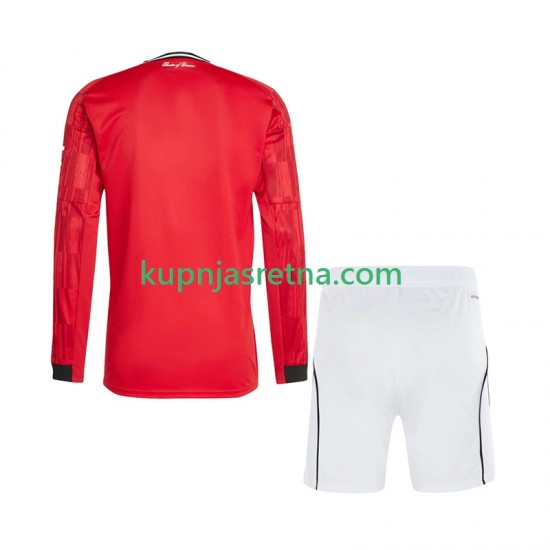 Dječja Domaći Home Dresova Manchester United 2025-2026 Dugim Rukavima