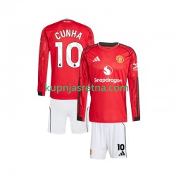 Dječja Domaći Home Dresova Manchester United Matheus Cunha 10 2025-2026 Dugim Rukavima