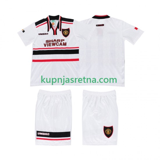 Dječja Gostujući Away Dresova Manchester United Retro 1998 Kratkih Rukava