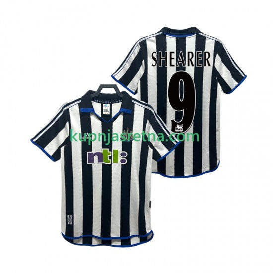 Muškarci Domaći Home Dresova Newcastle United SHEARER 9 Retro 2000 2001 Kratkih Rukava