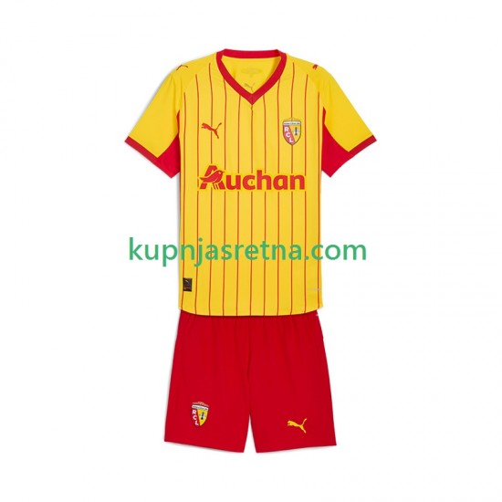 Dječja Domaći Home Dresova RC Lens 2025-2026 Kratkih Rukava