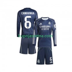 Dječja Gostujući Away Dresova Real Madrid Camavinga 6 2025-2026 Dugim Rukavima Dječja Gostujući Away Dresova Real Madrid Camavinga 6 2025-2026 Dugim Rukavima