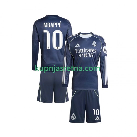 Dječja Gostujući Away Dresova Real Madrid Kylian Mbappe 10 2025-2026 Dugim Rukavima