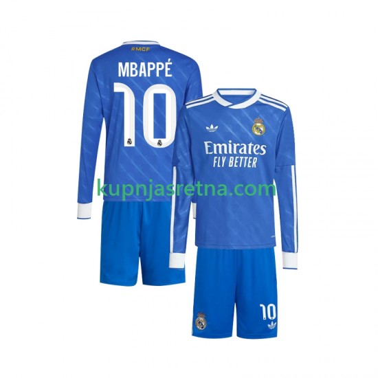 Dječja Treći Dresova Real Madrid Kylian Mbappe 10 2025-2026 Dugim Rukavima