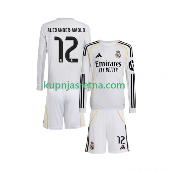 Dječja Domaći Home Dresova Real Madrid Trent Alexander-Arnold 12 2025-2026 Dugim Rukavima
