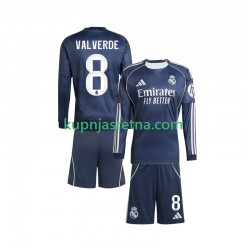 Dječja Gostujući Away Dresova Real Madrid Valverde 8 2025-2026 Dugim Rukavima Dječja Gostujući Away Dresova Real Madrid Valverde 8 2025-2026 Dugim Rukavima