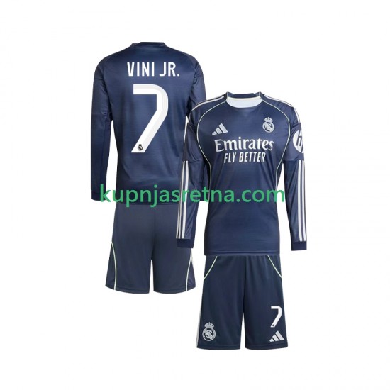 Dječja Gostujući Away Dresova Real Madrid Vinicius Junior 7 2025-2026 Dugim Rukavima