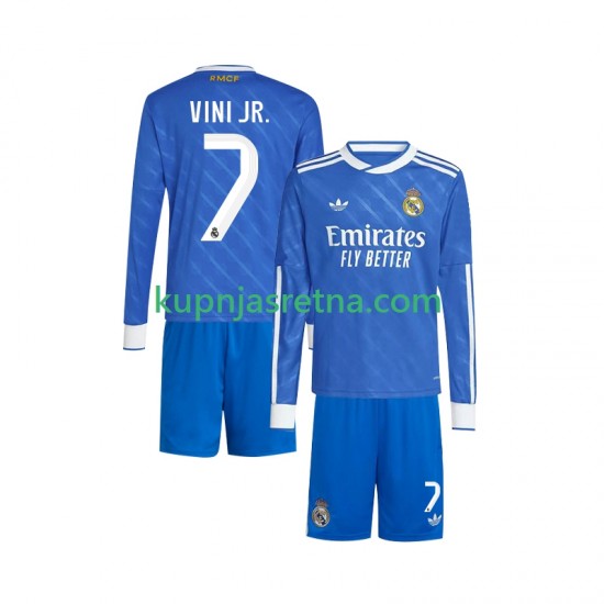 Dječja Treći Dresova Real Madrid Vinicius Junior 7 2025-2026 Dugim Rukavima
