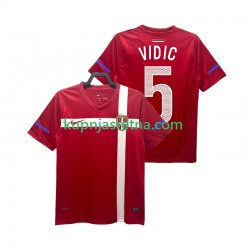 Muškarci Domaći Home Dresova Srbija VIDIC 5 Retro 2010 Kratkih Rukava Muškarci Domaći Home Dresova Srbija VIDIC 5 Retro 2010 Kratkih Rukava