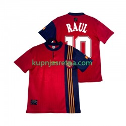 Muškarci Domaći Home Dresova Španjolska RAUL 10 Retro 1996 Kratkih Rukava