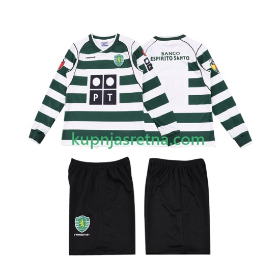 Dječja Domaći Home Dresova Sporting CP Retro 2001 2003 Dugim Rukavima