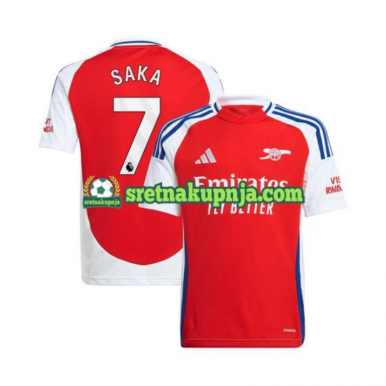 Muškarci Domaći Home Dresova Arsenal Bukayo Saka 7 2024-2025 Crvena Kratkih Rukava