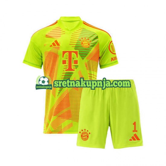 Dječja Domaći Home Golmanski Dresova FC Bayern München Manuel Neuer 1 2024-2025 Kratkih Rukava