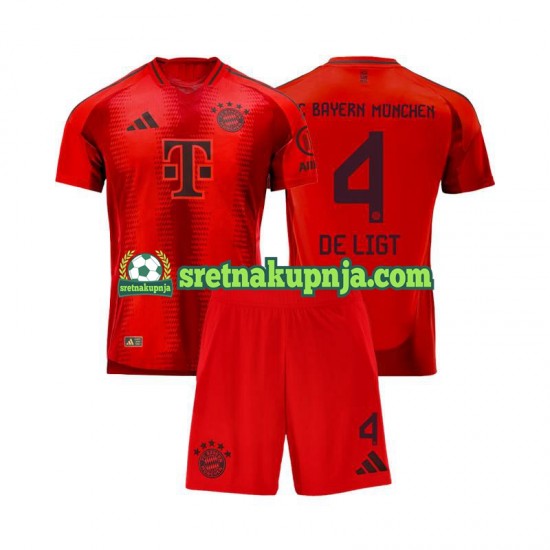 Dječja Domaći Home Dresova FC Bayern München Matthijs de Ligt 4 2024-2025 Crvena Kratkih Rukava