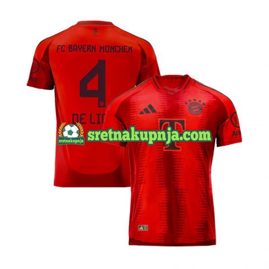 Muškarci Domaći Home Dresova FC Bayern München Matthijs de Ligt 4 2024-2025 Crvena Kratkih Rukava