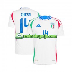 Muškarci Gostujući Away Dresova Italija Chiesa 14 Euro 2024 Bijela Kratkih Rukava