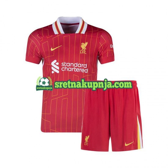 Dječja Domaći Home Dresova Liverpool 2024-2025 Crvena Kratkih Rukava