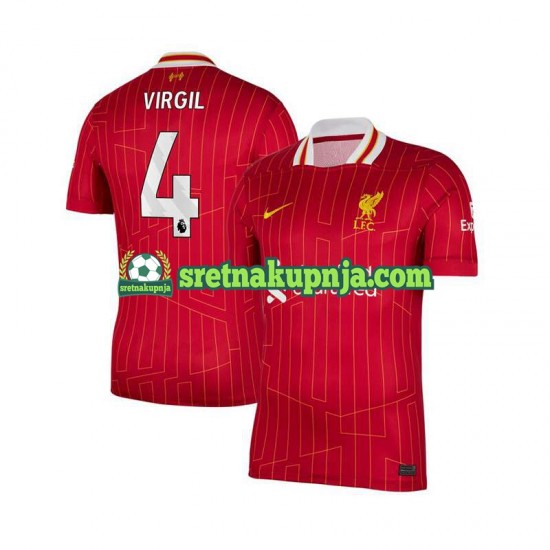 Muškarci Domaći Home Dresova Liverpool Virgil van Dijk 4 2024-2025 Crvena Kratkih Rukava