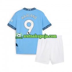 Dječja Domaći Home Dresova Manchester City Erling Haaland 9 2024-2025 Plava Kratkih Rukava