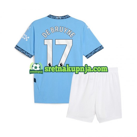 Dječja Domaći Home Dresova Manchester City Kevin De Bruyne 17 2024-2025 Plava Kratkih Rukava