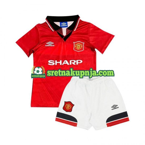 Dječja Domaći Home Dresova Manchester United Retro 1994 Kratkih Rukava