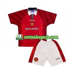 Dječja Domaći Home Dresova Manchester United Retro 1996 Kratkih Rukava