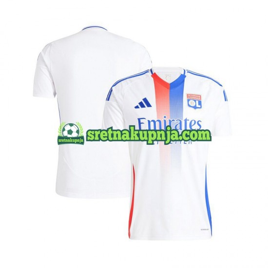 Muškarci Domaći Home Dresova Olympique Lyonnais 2024-2025 Bijela Kratkih Rukava