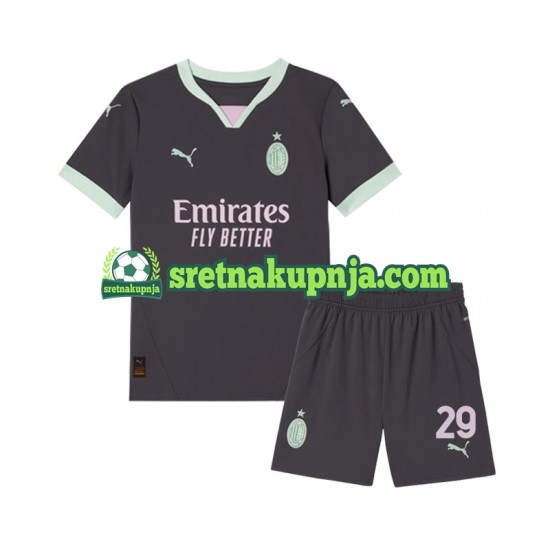 Dječja Treći Dresova AC Milan Fofana 29 2024-2025 Kratkih Rukava