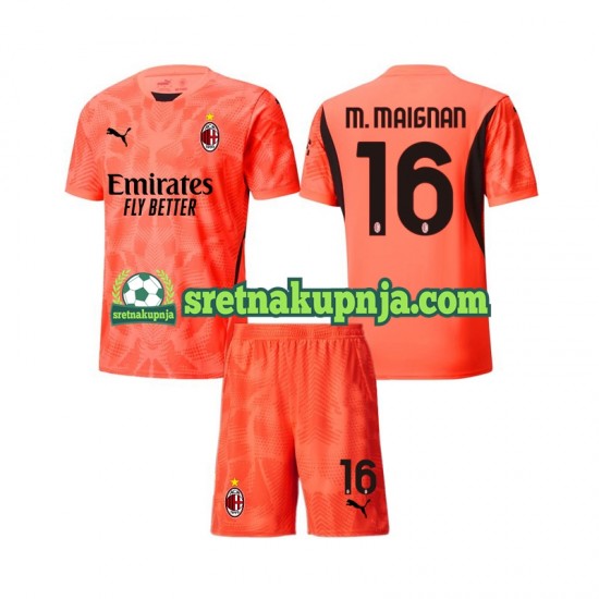 Dječja Četvrti Golmanski Dresova AC Milan Mike Maignan 16 2024-2025 Kratkih Rukava