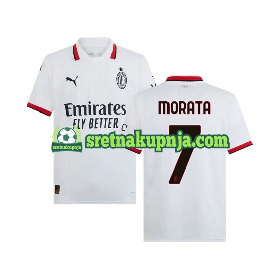 Muškarci Gostujući Away Dresova AC Milan Morata 7 2024-2025 Kratkih Rukava
