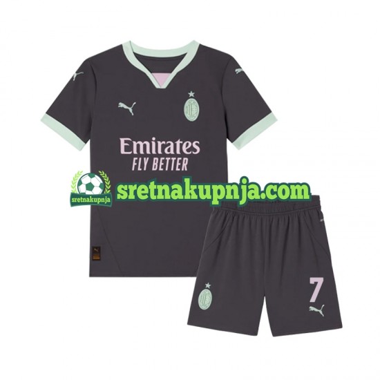 Dječja Treći Dresova AC Milan Morata 7 2024-2025 Kratkih Rukava
