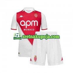 Dječja Domaći Home Dresova AS Monaco 2024-2025 Kratkih Rukava Dječja Domaći Home Dresova AS Monaco 2024-2025 Kratkih Rukava