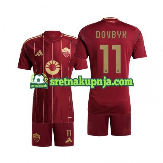 Dječja Domaći Home Dresova Roma Artem Dovbyk 11 2024-2025 Kratkih Rukava