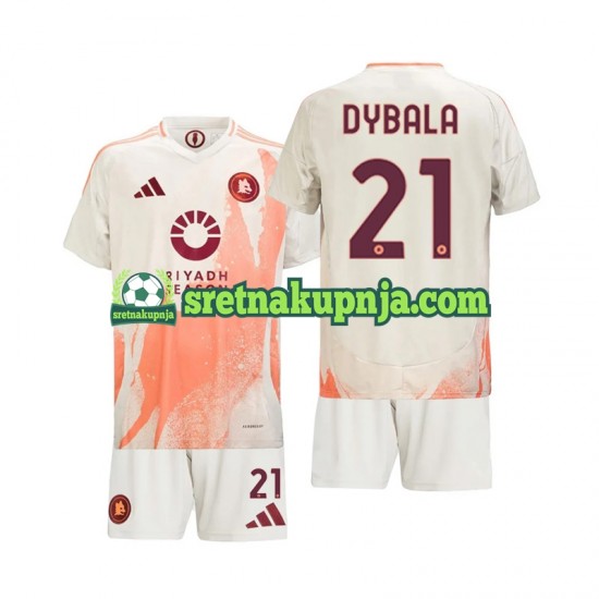 Dječja Gostujući Away Dresova Roma Paulo Dybala 21 2024-2025 Kratkih Rukava