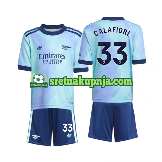 Dječja Treći Dresova Arsenal Calafiori 33 2024-2025 Kratkih Rukava