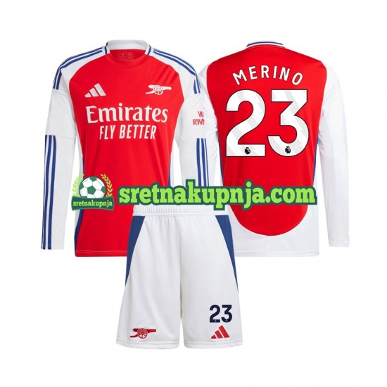 Dječja Domaći Home Dresova Arsenal Mikel Merino 23 2024-2025 Dugim Rukavima