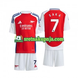 Dječja Domaći Home Dresova Arsenal Saka 7 2024-2025 Kratkih Rukava