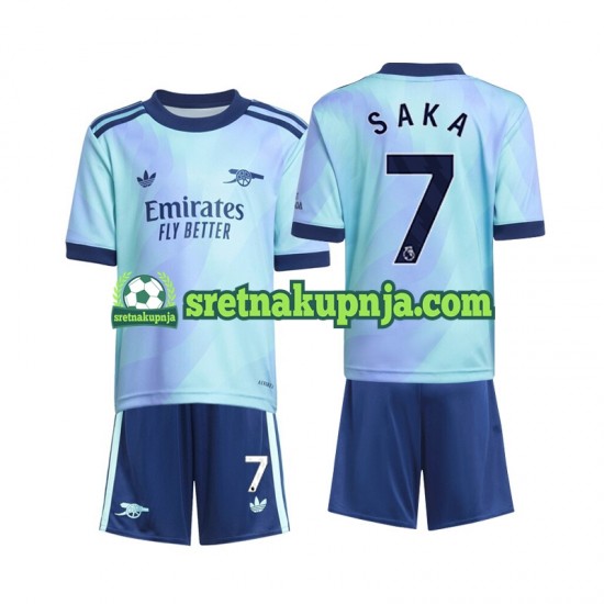 Dječja Treći Dresova Arsenal Saka 7 2024-2025 Kratkih Rukava