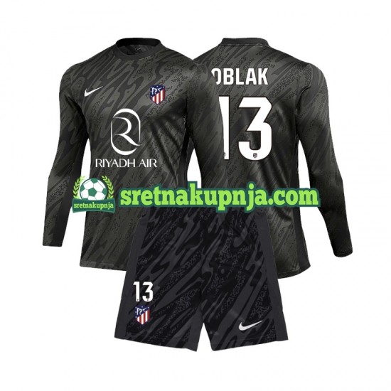 Dječja Domaći Home Golmanski Dresova Atlético Madrid Jan Oblak 13 2024-2025 Dugim Rukavima
