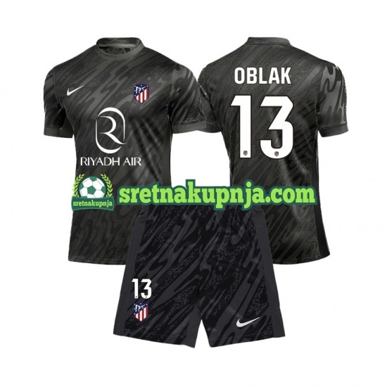 Dječja Domaći Home Golmanski Dresova Atlético Madrid Jan Oblak 13 2024-2025 Kratkih Rukava
