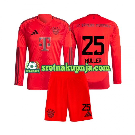 Dječja Domaći Home Dresova FC Bayern München Thomas Muller 25 2024-2025 Dugim Rukavima