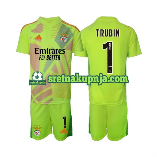 Dječja Domaći Home Golmanski Dresova Benfica Anatolij Trubin 1 2024-2025 Kratkih Rukava