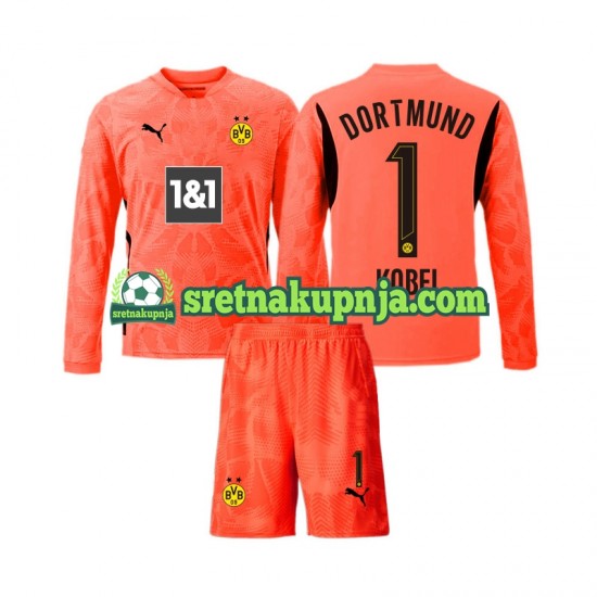 Dječja Treći Golmanski Dresova Borussia Dortmund Gregor Kobel 1 2024-2025 Dugim Rukavima