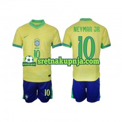Dječja Domaći Home Dresova Brazil Neymar JR 10 2024 Kratkih Rukava