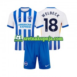 Dječja Domaći Home Dresova Brighton Hove Albion WELBECK 18 2024-2025 Kratkih Rukava