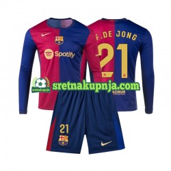 Dječja Domaći Home Dresova FC Barcelona Frenkie de Jong 21 2024-2025 Dugim Rukavima